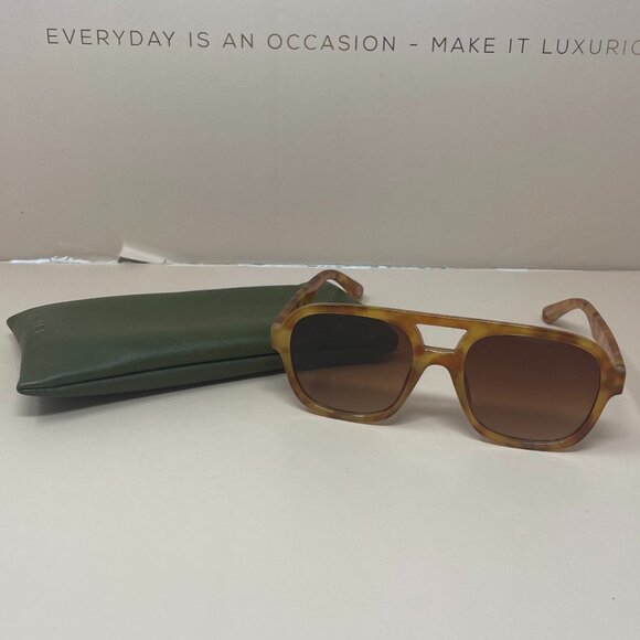 (NWT) Aire | Whirlpool Sunglasses in Vintage Tort & Brown Gradient - Picture 1 of 6